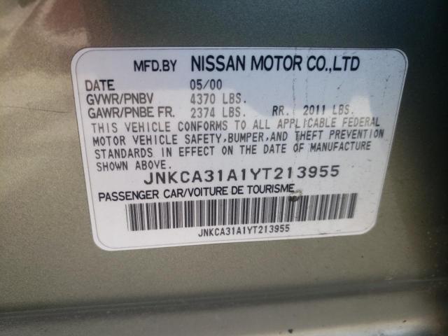 Photo 10 from auction – 2000 INFINITI I30 with VIN JNKCA31A1YT213955