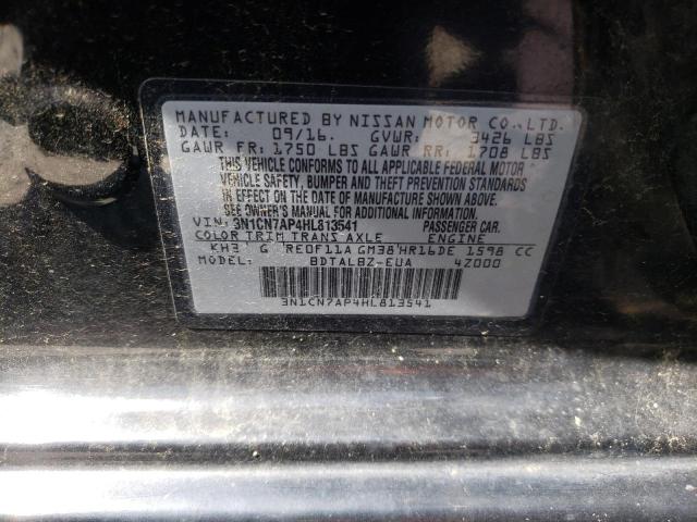 Photo 10 from auction – 2017 NISSAN VERSA S with VIN 3N1CN7AP4HL813541