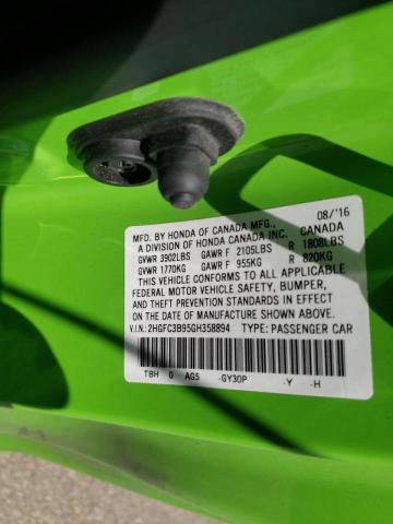 Photo 10 from auction – 2016 HONDA CIVIC TOUR with VIN 2HGFC3B95GH358894