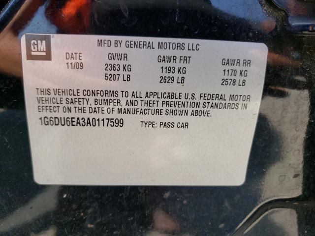 Photo 10 from auction – 2010 CADILLAC STS with VIN 1G6DU6EA3A0117599
