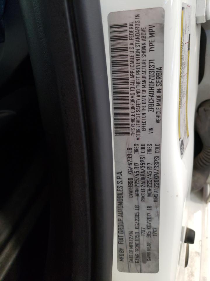 Photo 10 from auction – 2015 FIAT 500L TREKK with VIN ZFBCFADH0FZ031371