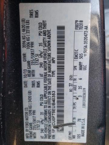 Photo 10 from auction – 2014 FORD ESCAPE S with VIN 1FMCU0F75EUB40353
