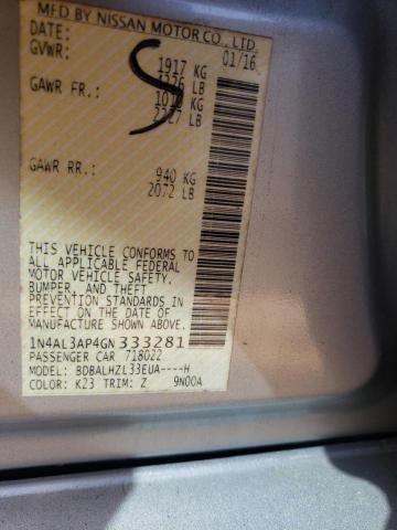 Photo 10 from auction – 2016 NISSAN ALTIMA 2.5 with VIN 1N4AL3AP4GN333281