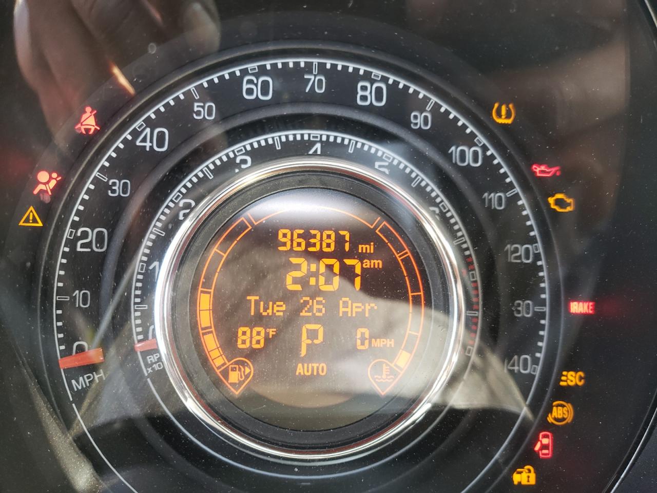 Photo 8 from auction – 2012 FIAT 500 SPORT with VIN 3C3CFFBR3CT313484