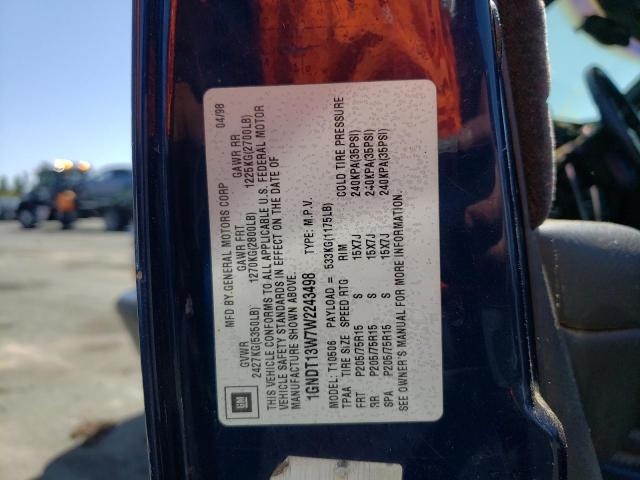 Photo 10 from auction – 1998 CHEVROLET BLAZER with VIN 1GNDT13W7W2243498