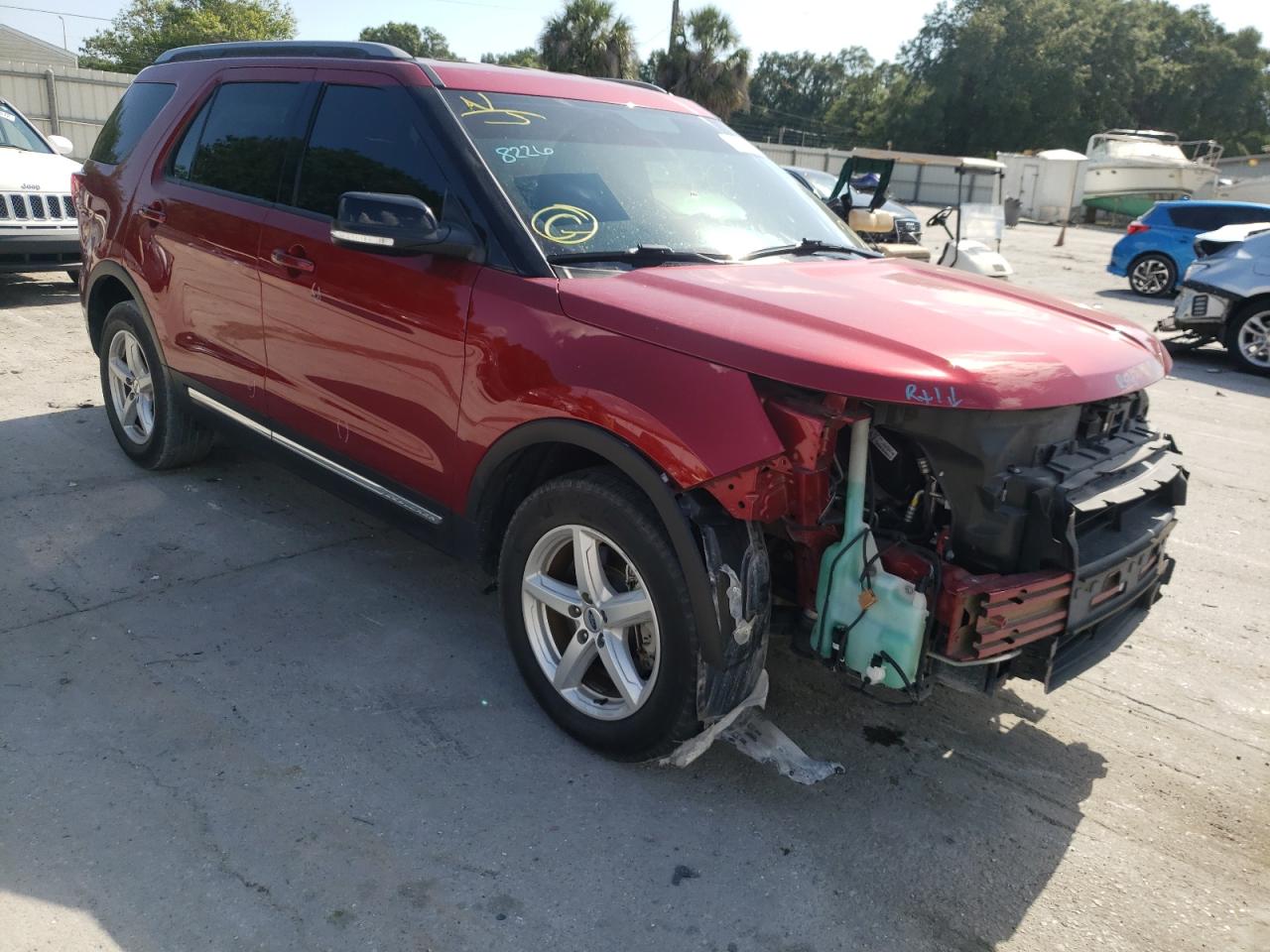 FORD EXPLORER X 2018 with VIN 1FM5K7D86JGB39854 - Photo from auction