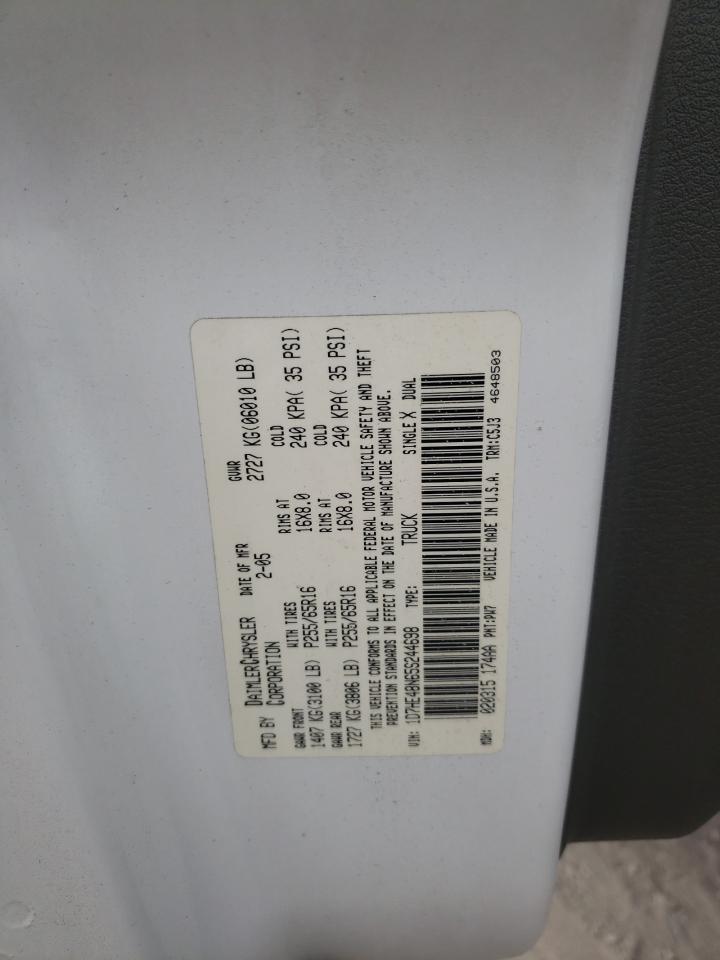 Photo 10 from auction – 2005 DODGE DAKOTA QUA with VIN 1D7HE48N65S244698