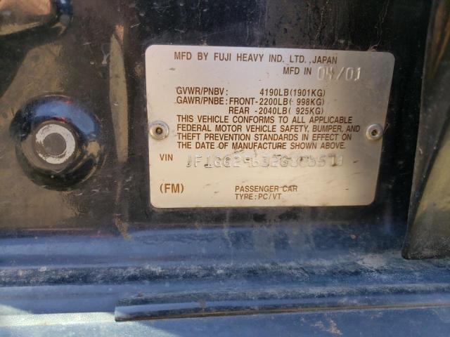 Photo 10 from auction – 2002 SUBARU IMPREZA WR with VIN JF1GG29632G806573