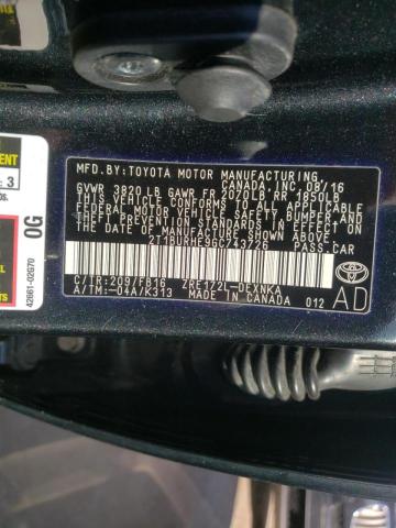 Photo 10 from auction – 2016 TOYOTA COROLLA L with VIN 2T1BURHE9GC743726