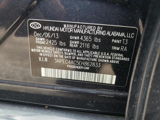 Photo 10 from auction – 2014 HYUNDAI SONATA SE with VIN 5NPEC4AC5EH862833