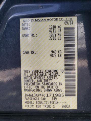 Photo 10 from auction – 2015 NISSAN ALTIMA 2.5 with VIN 1N4AL3AP4FC171985