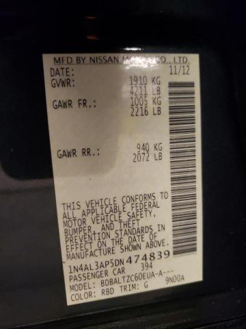 Photo 10 from auction – 2013 NISSAN ALTIMA 2.5 with VIN 1N4AL3AP5DN474839