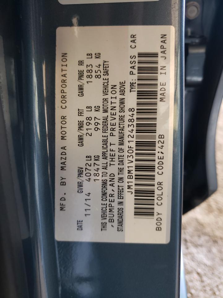 Photo 10 from auction – 2015 MAZDA 3 TOURING with VIN JM1BM1V30F1243848