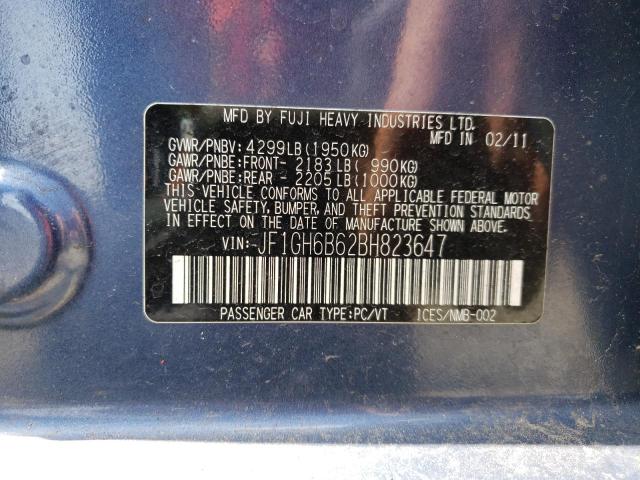 Photo 10 from auction – 2011 SUBARU IMPREZA 2. with VIN JF1GH6B62BH823647