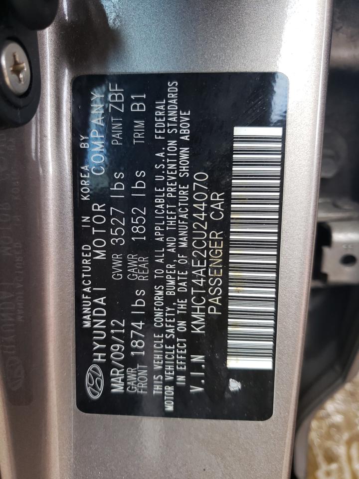 Photo 10 from auction – 2012 HYUNDAI ACCENT GLS with VIN KMHCT4AE2CU244070