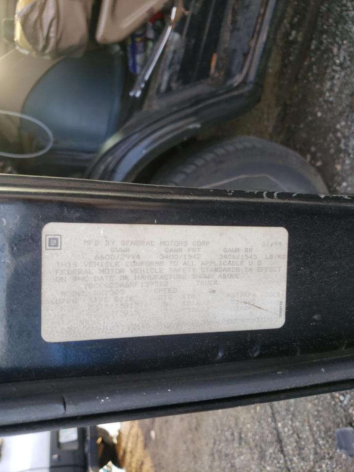 Photo 10 from auction – 1994 CHEVROLET G20 with VIN 1GCEG25K6RF139552