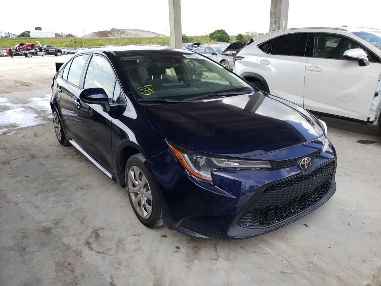 TOYOTA COROLLA LE 2021 with VIN JTDEPMAE7MJ130862 - Photo from auction