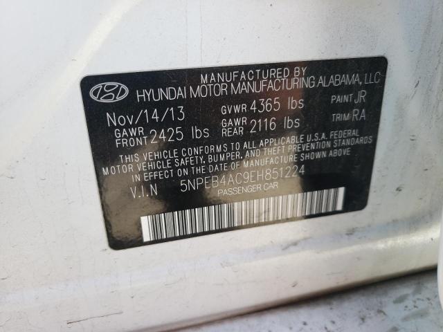 Photo 10 from auction – 2014 HYUNDAI SONATA GLS with VIN 5NPEB4AC9EH851224