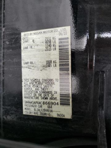 Photo 10 from auction – 2010 NISSAN MAXIMA S with VIN 1N4AA5APXAC866904