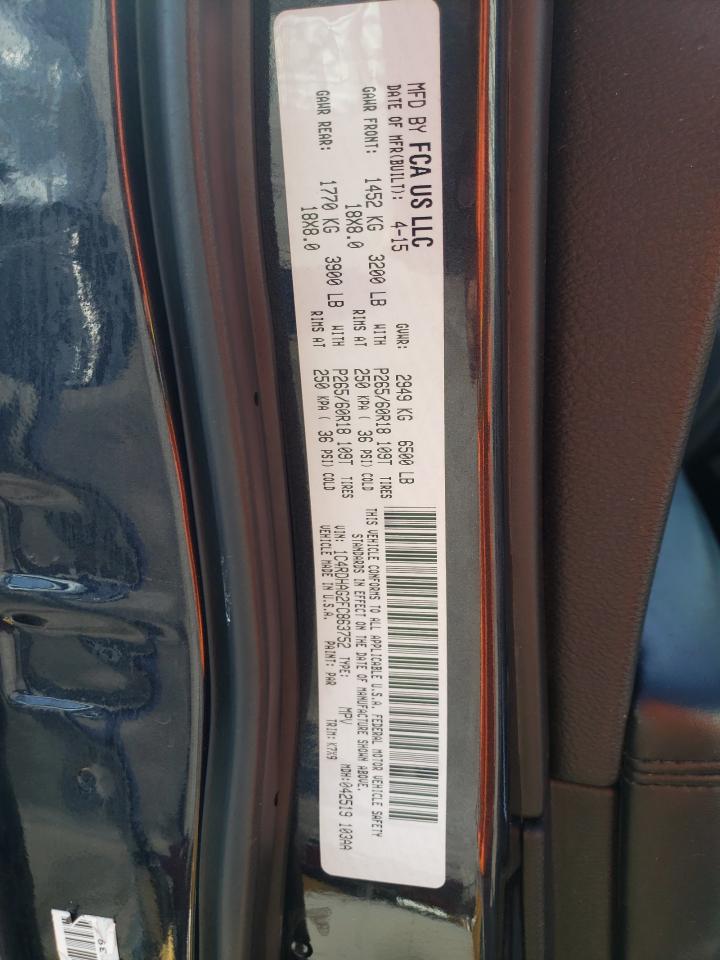 Photo 10 from auction – 2015 DODGE DURANGO SX with VIN 1C4RDHAG2FC863752