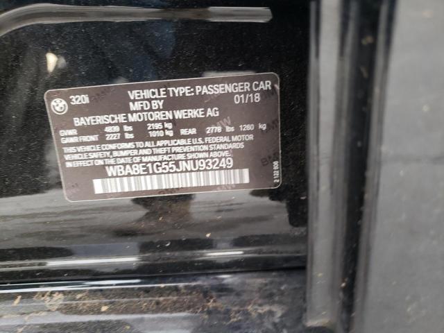 Photo 10 from auction – 2018 BMW 320 I with VIN WBA8E1G55JNU93249