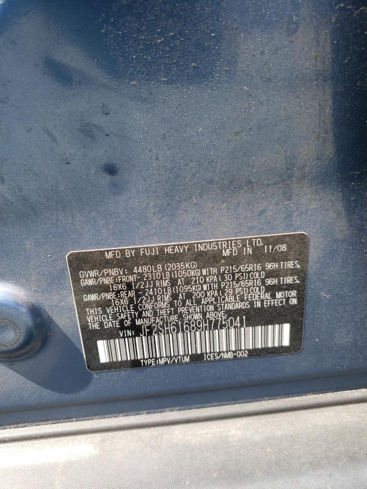 Photo 10 from auction – 2009 SUBARU FORESTER 2 with VIN JF2SH61689H775041