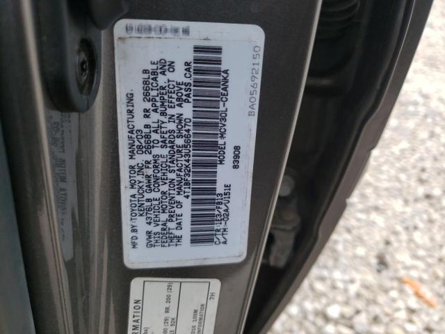 Photo 10 from auction – 2003 TOYOTA CAMRY LE with VIN 4T1BF32K43U566470