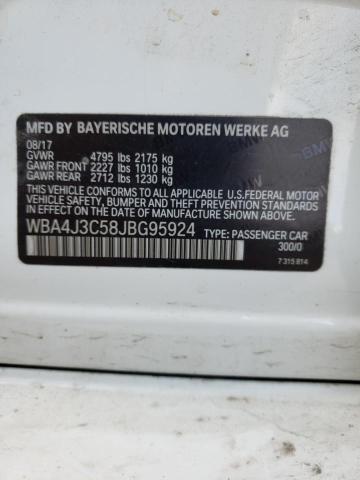 Photo 10 from auction – 2018 BMW 430XI GRAN with VIN WBA4J3C58JBG95924