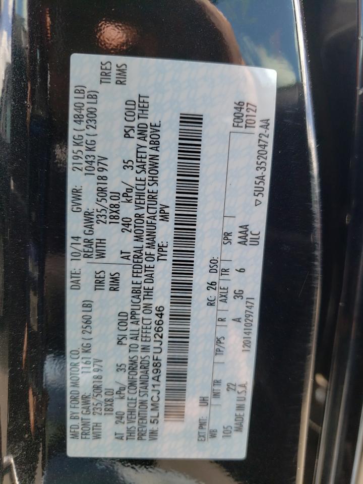 Photo 10 from auction – 2015 LINCOLN MKC with VIN 5LMCJ1A98FUJ26646