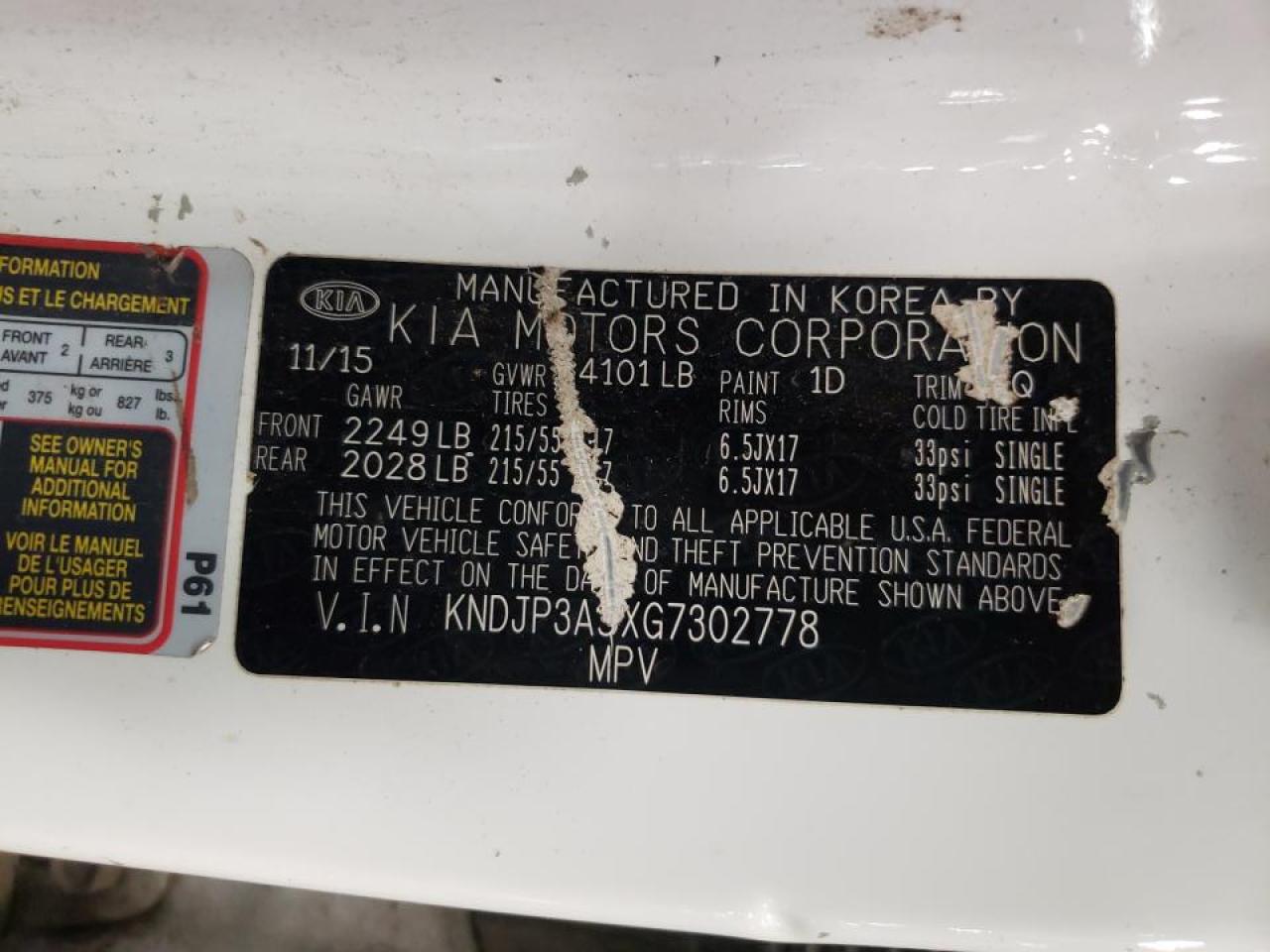 Photo 10 from auction – 2016 KIA SOUL + with VIN KNDJP3A5XG7302778
