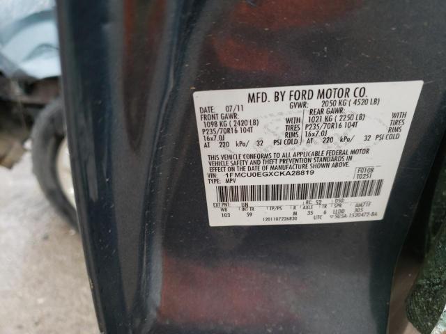 Foto 10 de la subasta – 2012 FORD ESCAPE LIM con VIN 1FMCU0EGXCKA28819