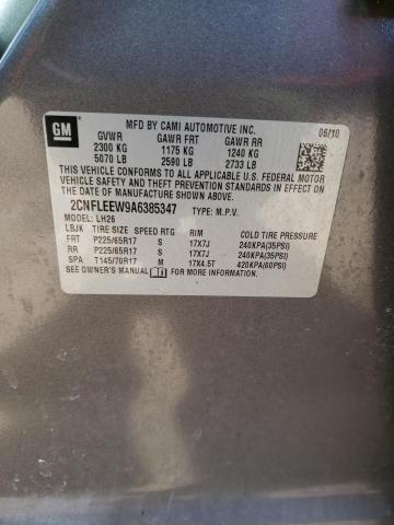 Photo 10 from auction – 2010 CHEVROLET EQUINOX LT with VIN 2CNFLEEW9A6385347