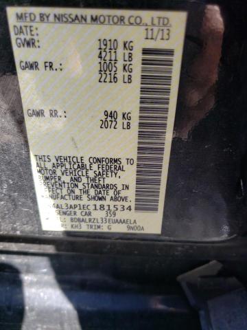 Photo 10 from auction – 2014 NISSAN ALTIMA 2.5 with VIN 1N4AL3AP1EC181534