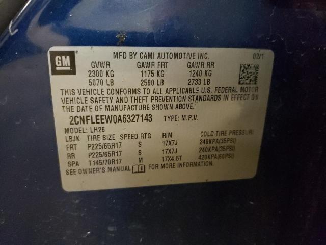 Photo 10 from auction – 2010 CHEVROLET EQUINOX LT with VIN 2CNFLEEW0A632143