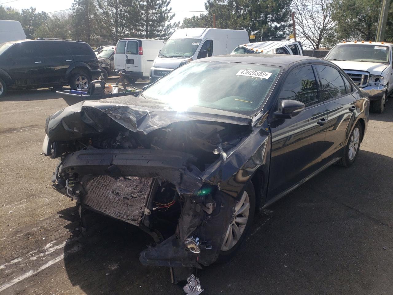 Photo 2 from auction – 2012 VOLKSWAGEN PASSAT S with VIN 1VWAH7A38CC087628
