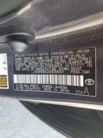 Photo 10 from auction – 2010 TOYOTA PRIUS with VIN JTDKN3DU2A0058301