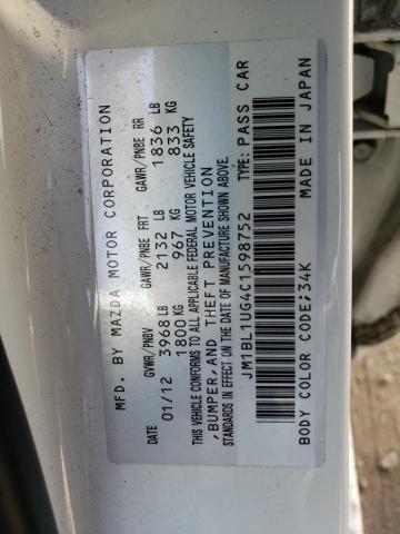 Photo 10 from auction – 2012 MAZDA 3 I with VIN JM1BL1UG4C1598752