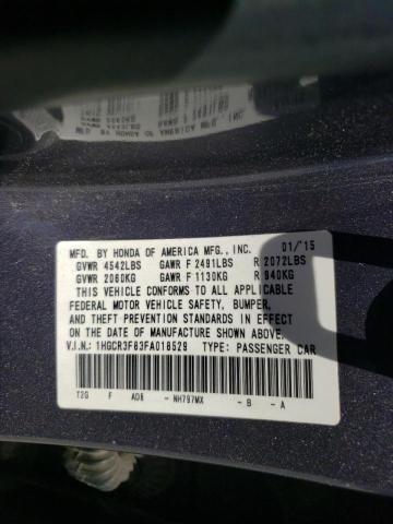 Photo 10 from auction – 2015 HONDA ACCORD EXL with VIN 1HGCR3F83FA018529
