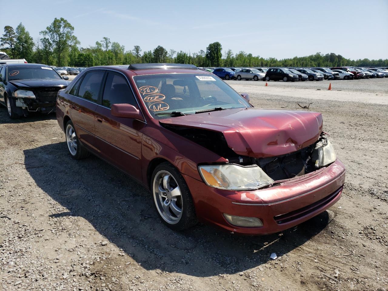 TOYOTA AVALON XL 2000 with VIN 4T1BF28B1YU075587 - Photo from auction