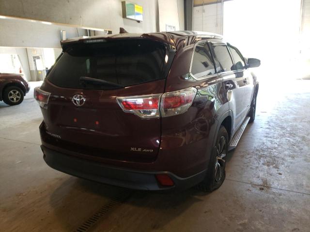 Foto 4 de la subasta – 2016 TOYOTA HIGHLANDER con VIN 5TDJKRFH3GS317066