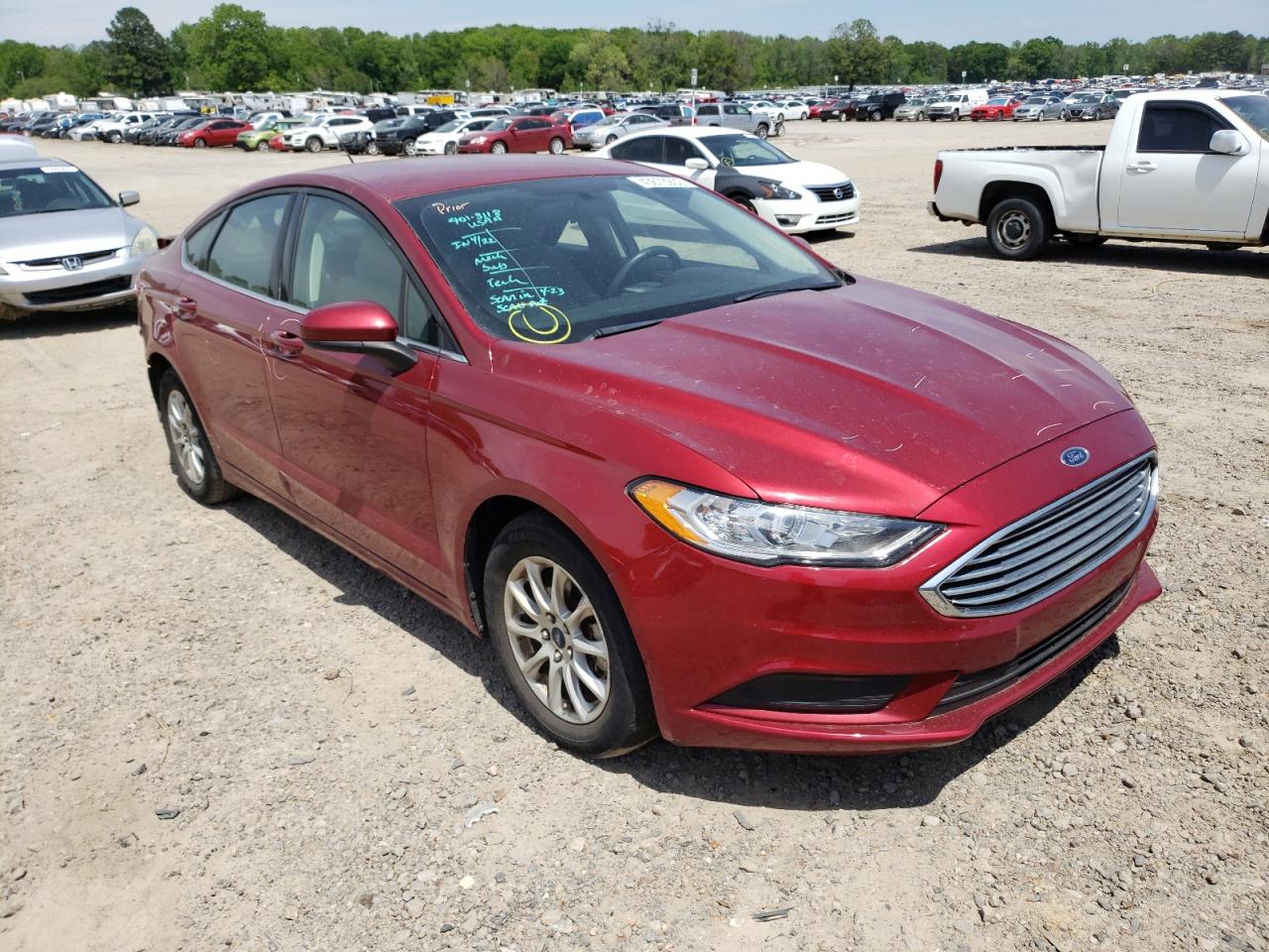 FORD FUSION S 2018 with VIN 3FA6P0G74JR200735 - Photo from auction