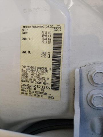 Photo 10 from auction – 2010 NISSAN MAXIMA S with VIN 1N4AA5AP1AC873255