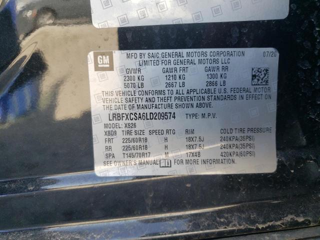 Photo 10 from auction – 2020 BUICK ENVISION E with VIN LRBFXCSA6LD209574