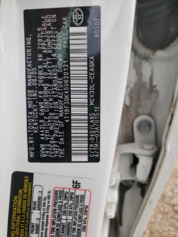 Photo 10 from auction – 2005 TOYOTA CAMRY LE with VIN 4T1BF30K45U620131