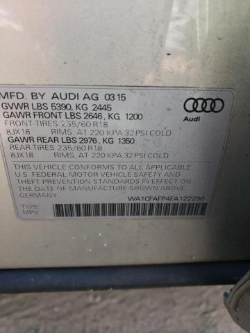 Photo 10 from auction – 2015 AUDI Q5 PREMIUM with VIN WA1CFAFP4FA122296
