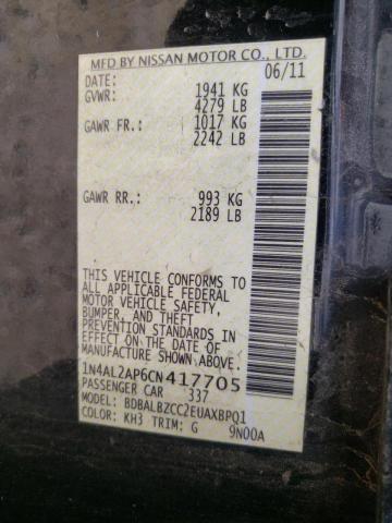 Photo 10 from auction – 2012 NISSAN ALTIMA BAS with VIN 1N4AL2AP6CN417705