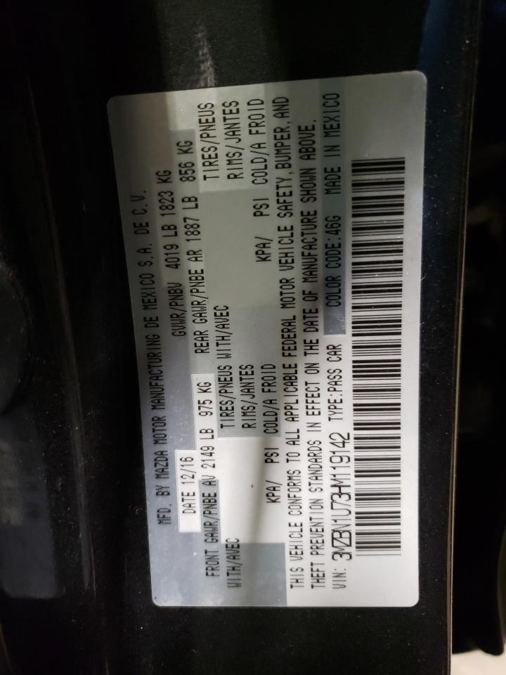 Photo 10 from auction – 2017 MAZDA 3 SPORT with VIN 3MZBN1U73HM119142