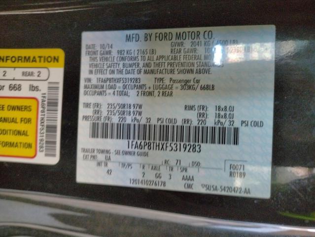 Photo 10 from auction – 2015 FORD MUSTANG with VIN 1FA6P8THXF5319283
