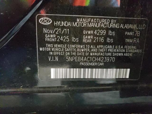 Photo 10 from auction – 2012 HYUNDAI SONATA GLS with VIN 5NPEB4AC1CH423970