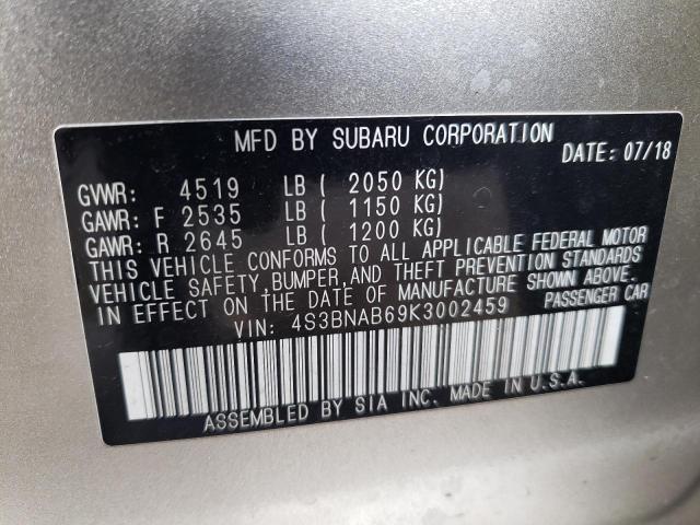 Photo 10 from auction – 2019 SUBARU LEGACY 2.5 with VIN 4S3BNAB69K3002459